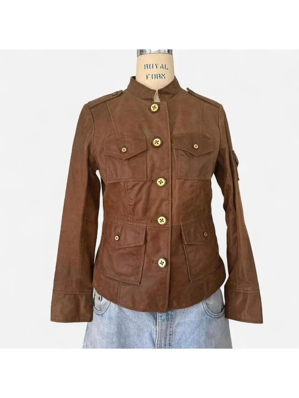 Y2K Brown Leather Jacket